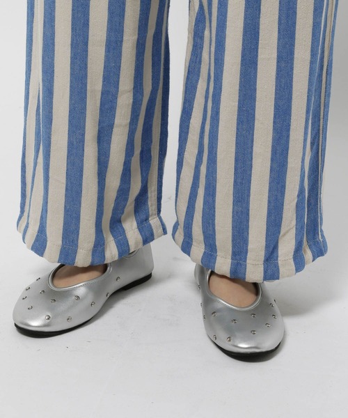 新品タグ付き☆完売ニコアンド ストライプパジャパン ストライプパジャパン（その他パンツ）｜niko and