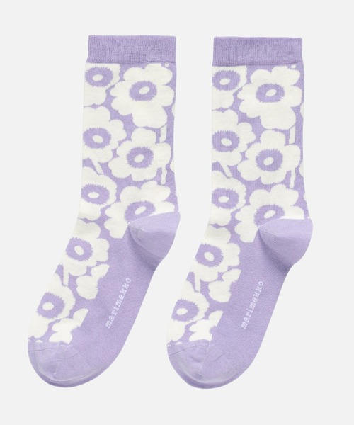 marimekko(マリメッコ)の「Linjaus Unikko / socks(ソックス/靴下・レディース・ライトブルー/ラベンダー・34/37/40)」の2枚目の写真