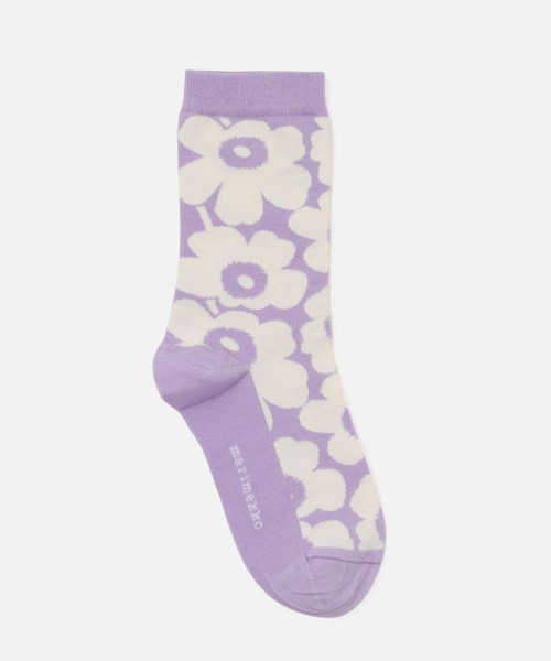 marimekko(マリメッコ)の「Linjaus Unikko / socks(ソックス/靴下・レディース・ライトブルー/ラベンダー・34/37/40)」の4枚目の写真