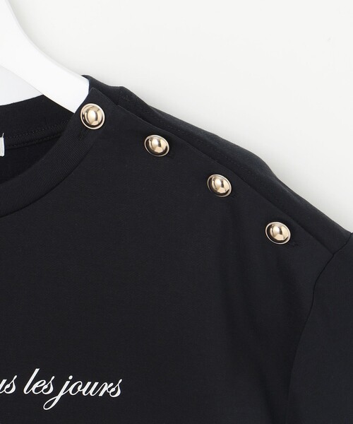 自由区(ジユウク)の「ループバック Tシャツ(Tシャツ/カットソー・レディース・アイボリー系/ネイビー系・32)」の16枚目の写真