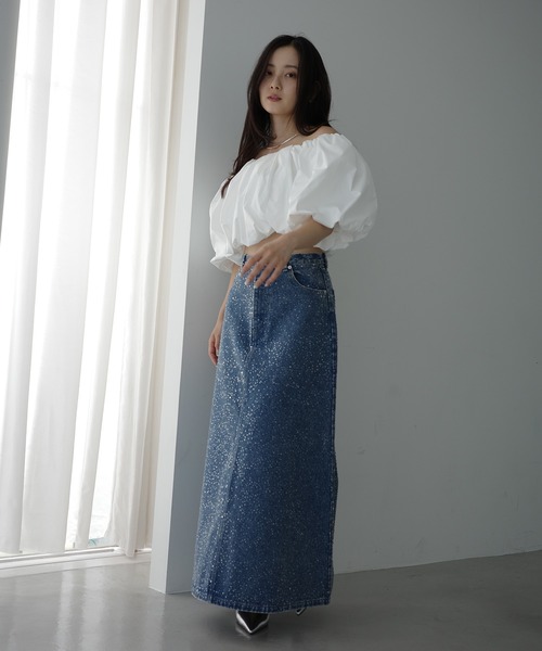 EIMY ISTOIRE(エイミーイストワール)の「drop patternデニムスカート(スカート・レディース・ブルー系その他/ブルー・M/S)」の12枚目の写真