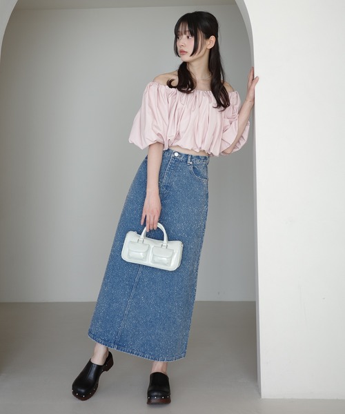 EIMY ISTOIRE(エイミーイストワール)の「drop patternデニムスカート(スカート・レディース・ブルー系その他/ブルー・M/S)」の14枚目の写真