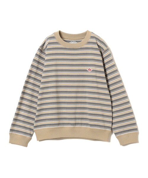 DANTON（ダントン）の「DANTON / KIDS' LONG SLEEVE SWEAT T-SHIRT STRIPE 2025SS（105～135cm）（Tシャツ/カットソー・キッズ・ベージュ/ネイビー・115/105/135/125）」の9枚目の写真