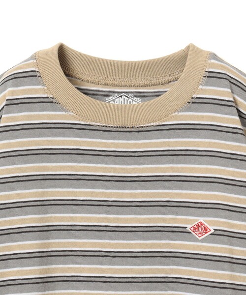 DANTON（ダントン）の「DANTON / KIDS' LONG SLEEVE SWEAT T-SHIRT STRIPE 2025SS（105～135cm）（Tシャツ/カットソー・キッズ・ベージュ/ネイビー・115/105/135/125）」の10枚目の写真