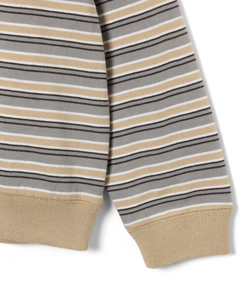 DANTON（ダントン）の「DANTON / KIDS' LONG SLEEVE SWEAT T-SHIRT STRIPE 2025SS（105～135cm）（Tシャツ/カットソー・キッズ・ベージュ/ネイビー・115/105/135/125）」の12枚目の写真