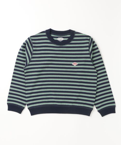DANTON（ダントン）の「DANTON / KIDS' LONG SLEEVE SWEAT T-SHIRT STRIPE 2025SS（105～135cm）（Tシャツ/カットソー・キッズ・ベージュ/ネイビー・115/105/135/125）」の4枚目の写真