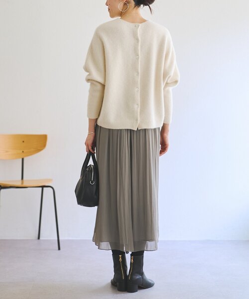 FOXウール後ろボタンニット（ニット/セーター）｜BEARDSLEY