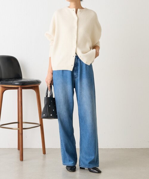 BEARDSLEY(ビアズリー)の「FOXウール後ろボタンニット(ニット/セーター・レディース・ピンク/イエロー/ミント/モカ/ブラック/ピンク系その他/ホワイト/ホワイト系その他・FREE)」の21枚目の写真