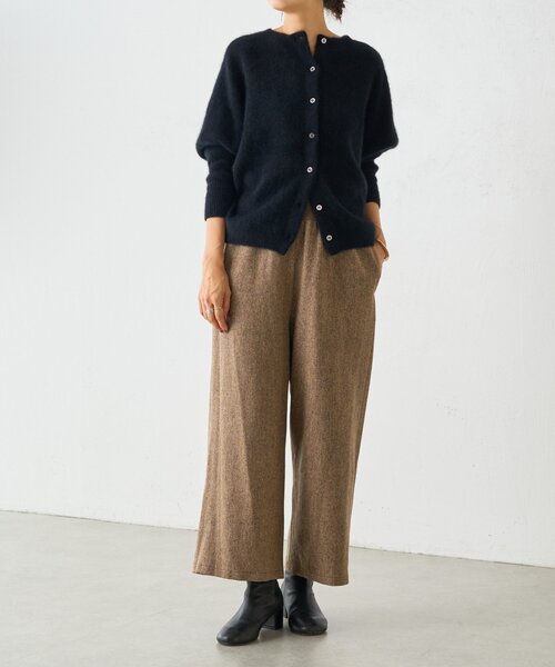 ビアズリー　FOXウール後ろボタンニット　モカ BEARDSLEY（ビアズリー） ニット セーター FOXウール後ろボタンニット