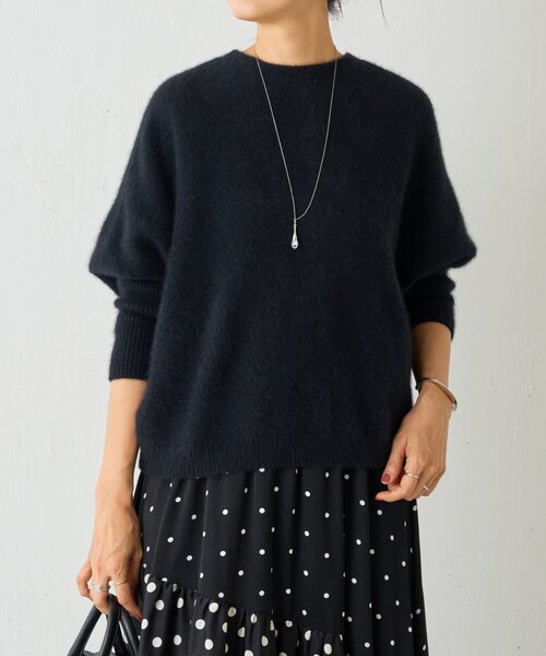 るん　ビアズリー FOXウール後ろボタンニット　値下げ BEARDSLEY（ビアズリー） ニット セーター FOXウール後ろボタンニット