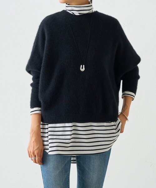 FOXウール後ろボタンニット（ニット/セーター）｜BEARDSLEY