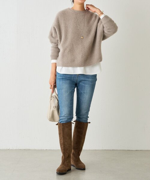 FOXウール後ろボタンニット（ニット/セーター）｜BEARDSLEY