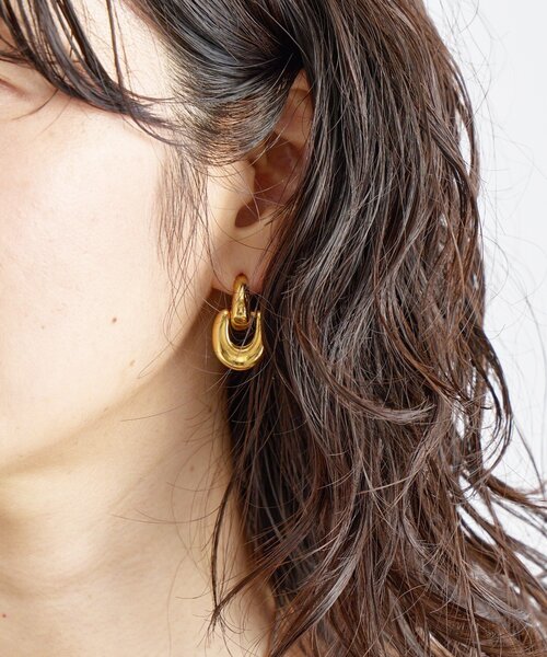 RIVE DROITE（リヴドロワ）の「【R.good(アールドットグッド)】コンビモチーフピアス（ピアス（両耳用）・レディース・シルバー/ゴールド・FREE）」の7枚目の写真