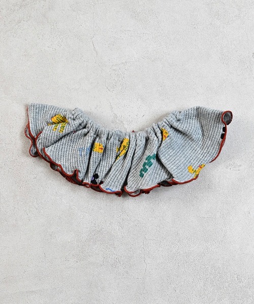 MARKEY'S(マーキーズ)の「ワッフルフリルスタイ(付け襟・キッズ・グレー系その他/ブラウン系その他/ブラック系その他/オフホワイト/杢グレー/イエロー/レッド系その他・FREE)」の4枚目の写真