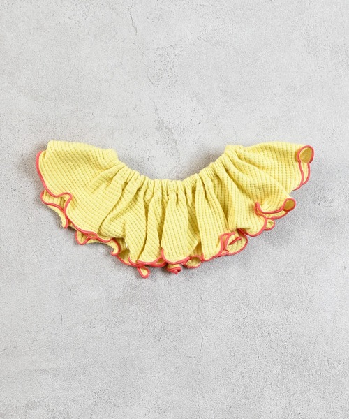 MARKEY'S(マーキーズ)の「ワッフルフリルスタイ(付け襟・キッズ・グレー系その他/ブラウン系その他/ブラック系その他/オフホワイト/杢グレー/イエロー/レッド系その他・FREE)」の6枚目の写真