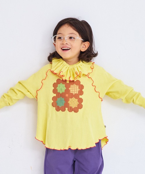 MARKEY'S(マーキーズ)の「ワッフルフリルスタイ(付け襟・キッズ・グレー系その他/ブラウン系その他/ブラック系その他/オフホワイト/杢グレー/イエロー/レッド系その他・FREE)」の15枚目の写真