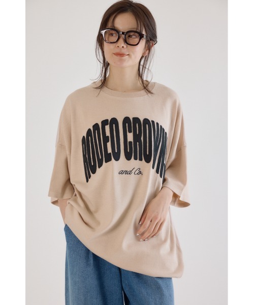 RODEO CROWNS WIDE BOWL(ロデオクラウンズワイドボウル)の「CURVE LOGOコンビニットワンピース(ワンピース・レディース・オレンジ/カーキ/アイボリー/ブラック・FREE)」の3枚目の写真