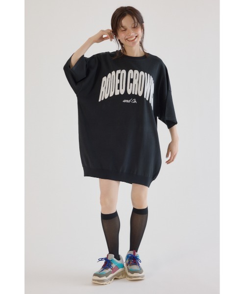 RODEO CROWNS WIDE BOWL(ロデオクラウンズワイドボウル)の「CURVE LOGOコンビニットワンピース(ワンピース・レディース・オレンジ/カーキ/アイボリー/ブラック・FREE)」の19枚目の写真