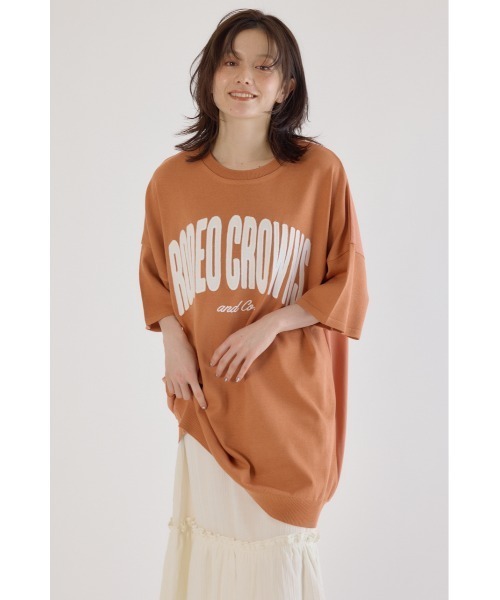 RODEO CROWNS WIDE BOWL(ロデオクラウンズワイドボウル)の「CURVE LOGOコンビニットワンピース(ワンピース・レディース・オレンジ/カーキ/アイボリー/ブラック・FREE)」の9枚目の写真