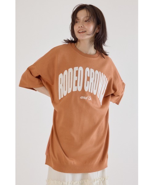 RODEO CROWNS WIDE BOWL(ロデオクラウンズワイドボウル)の「CURVE LOGOコンビニットワンピース(ワンピース・レディース・オレンジ/カーキ/アイボリー/ブラック・FREE)」の10枚目の写真
