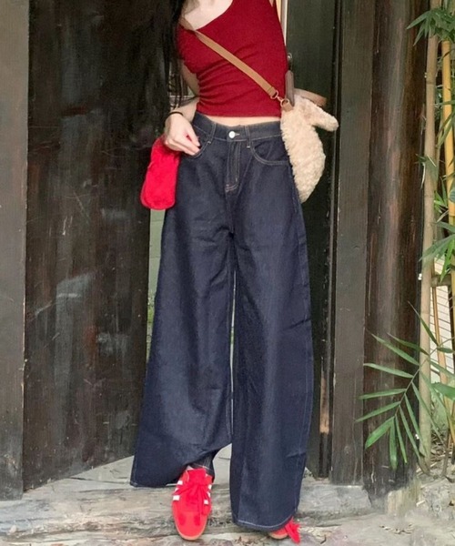 SPIGA(スピーガ)の「デニムワイドパンツ(デニムパンツ・レディース・ブルー・SMALL/MEDIUM/LARGE/X-LARGE)」の3枚目の写真