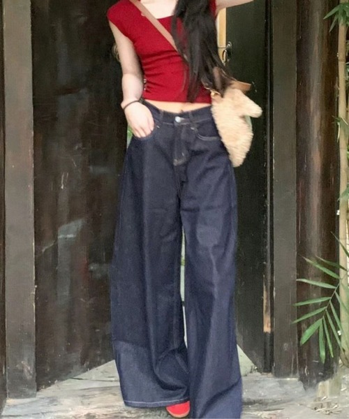 SPIGA(スピーガ)の「デニムワイドパンツ(デニムパンツ・レディース・ブルー・SMALL/MEDIUM/LARGE/X-LARGE)」の4枚目の写真