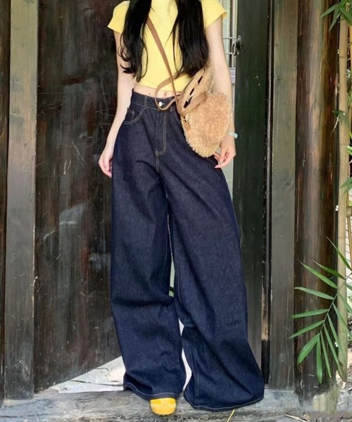 SPIGA(スピーガ)の「デニムワイドパンツ(デニムパンツ・レディース・ブルー・SMALL/MEDIUM/LARGE/X-LARGE)」の5枚目の写真