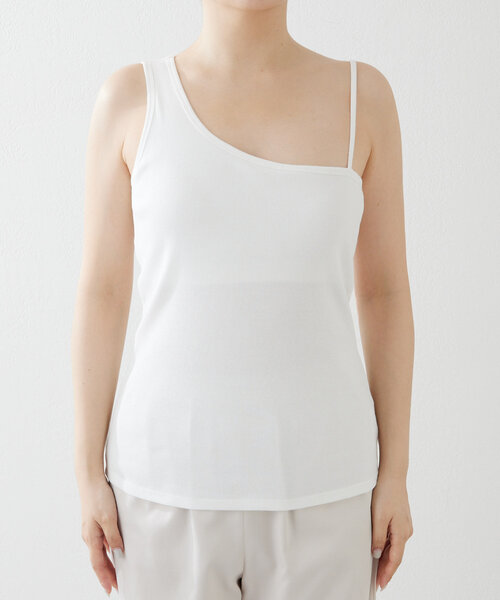 セール】【Drawing Numbers】パッド付きアシメタンクトップ