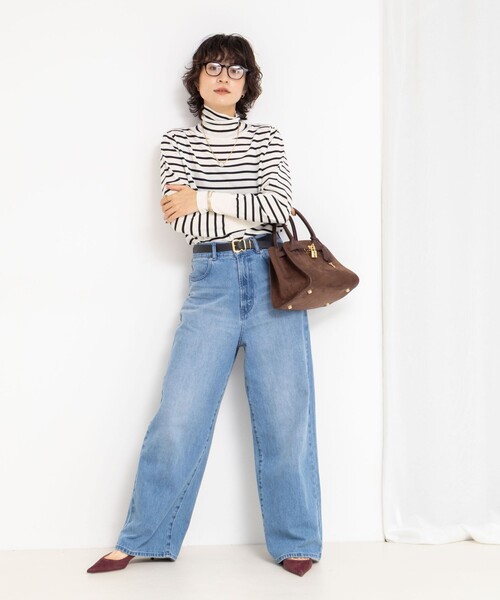 ノーリーズ　18G天竺ハイネックプルオーバーニット 手洗い可能》《アンサンブル対応》18G天竺ハイネックプルオーバー