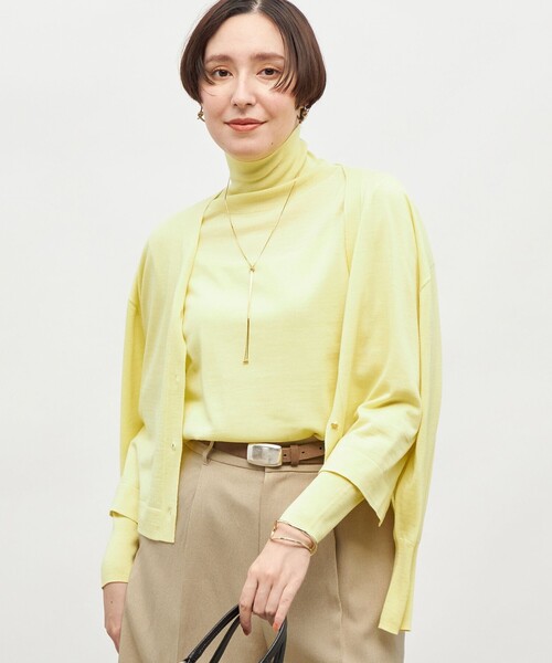 NOLLEY’S（ノーリーズ）の「《手洗い可能》《アンサンブル対応》18G天竺ハイネックプルオーバーニット（ニット/セーター・レディース・ベビーピンク/オフホワイト/レッド/ブラック/ブラウン/ミント/イエロー/グレー/ホワイト系その他4・38）」の13枚目の写真