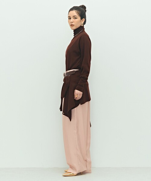 NOLLEY’S（ノーリーズ）の「《手洗い可能》《アンサンブル対応》18G天竺ハイネックプルオーバーニット（ニット/セーター・レディース・ベビーピンク/オフホワイト/レッド/ブラック/ブラウン/ミント/イエロー/グレー/ホワイト系その他4・38）」の20枚目の写真