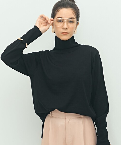 セール】《手洗い可能》《アンサンブル対応》18G天竺ハイネックプル