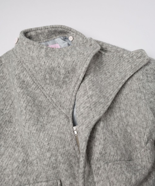 mintdesigns(ミントデザインズ)の「MARBLE WOOLY JACKET(ブルゾン・レディース・ブラック/グレー・ONESIZE)」の6枚目の写真