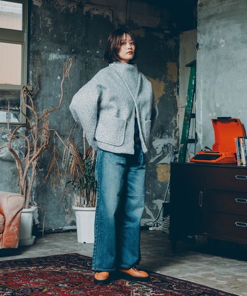 mintdesigns(ミントデザインズ)の「MARBLE WOOLY JACKET(ブルゾン・レディース・ブラック/グレー・ONESIZE)」の13枚目の写真