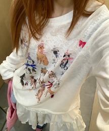 【新色追加】【冷房&UV対策】Birthday PuppyレースUVカットトップス
