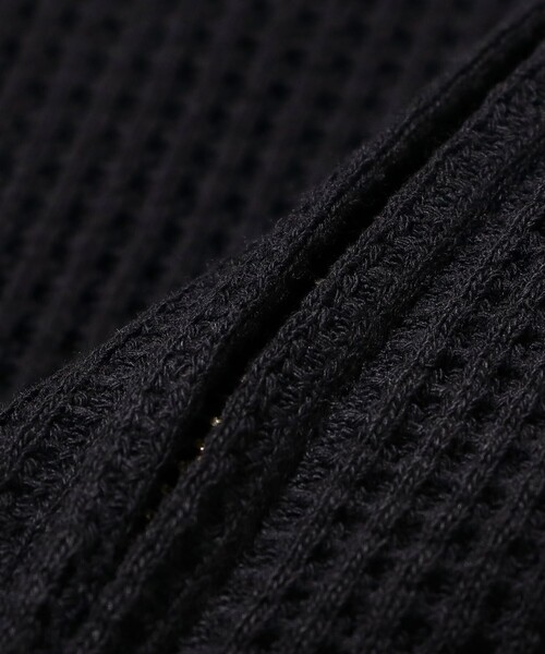 極美品【ディセンバーメイ】ワッフル ジップ ニット パーカー ブラック XL 極美品【ディセンバーメイ】ワッフル ジップ ニット パーカー ブラック XL