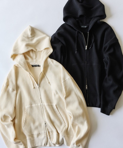 Waffle Full Zip Hoodie ワッフル フルジップ フーディー（パーカー