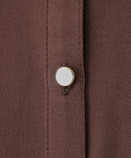 THE SHOP TK （ザ ショップ ティーケー ）の「5分袖シャツワンピース【防シワ/吸水速乾/UVケア/洗濯機OK】（ワンピース・レディース・パープル系4/ダークブラウン/スミクロ・12/13）」の11枚目の写真