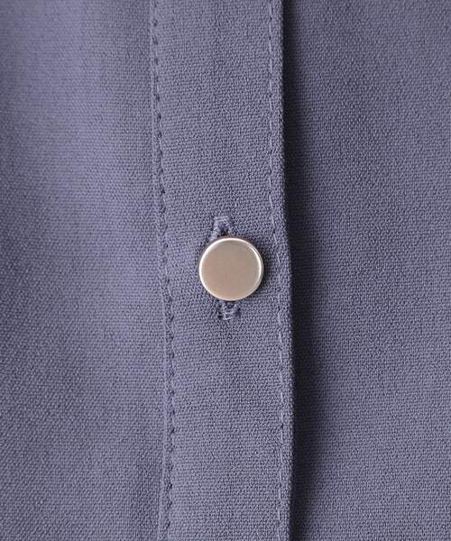 THE SHOP TK （ザ ショップ ティーケー ）の「5分袖シャツワンピース【防シワ/吸水速乾/UVケア/洗濯機OK】（ワンピース・レディース・パープル系4/ダークブラウン/スミクロ・12/13）」の15枚目の写真