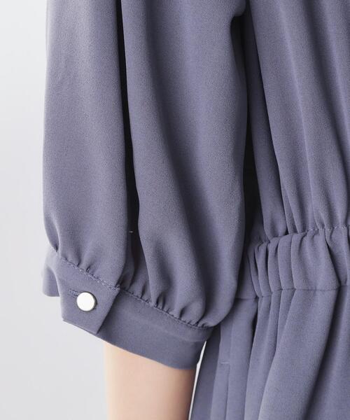 THE SHOP TK （ザ ショップ ティーケー ）の「5分袖シャツワンピース【防シワ/吸水速乾/UVケア/洗濯機OK】（ワンピース・レディース・パープル系4/ダークブラウン/スミクロ・12/13）」の21枚目の写真