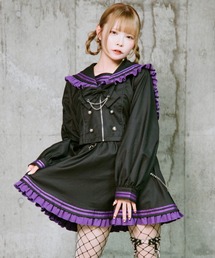 ジャケット/アウター（ブラック/黒色系・フリル）ファッション