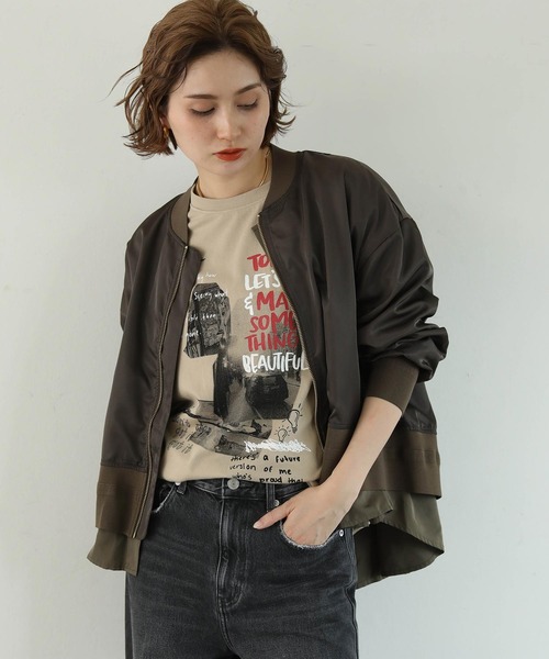 グレディブリリアンブルゾン Gready Brilliant ジャケット ブルゾン フリンジHNニット