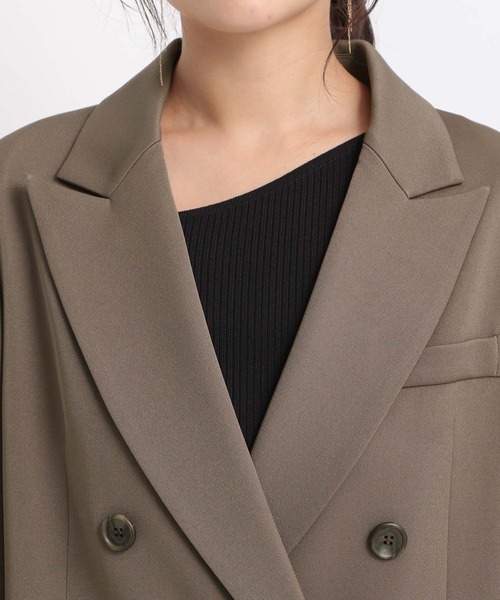 Andemiu（アンデミュウ）の「アソートWジャケット586647（テーラードジャケット・レディース・ネイビー/チェック/モカ・FREE）」の12枚目の写真