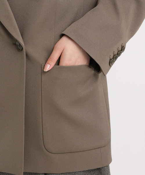 Andemiu（アンデミュウ）の「アソートWジャケット586647（テーラードジャケット・レディース・ネイビー/チェック/モカ・FREE）」の13枚目の写真