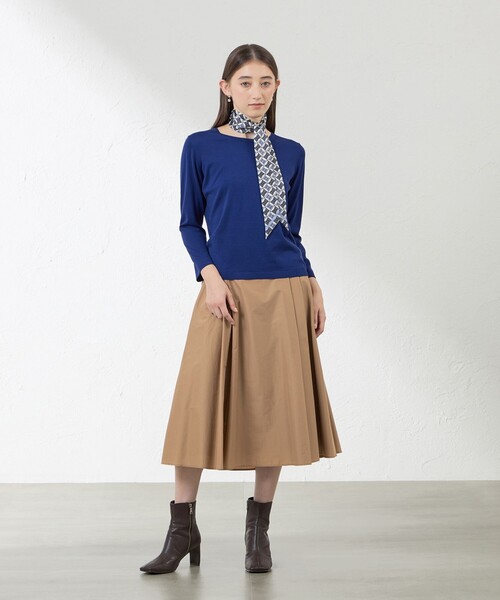 剣先リボンプリントナロースカーフ