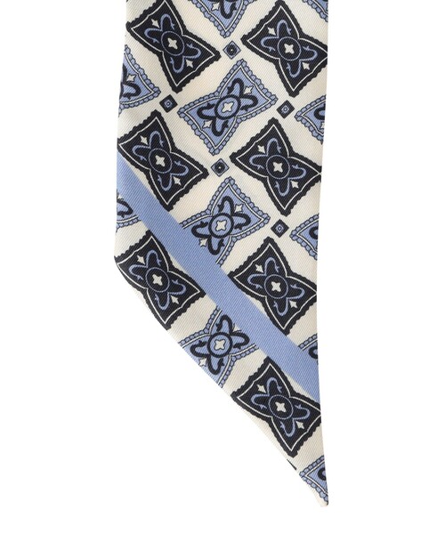 剣先リボンプリントナロースカーフ