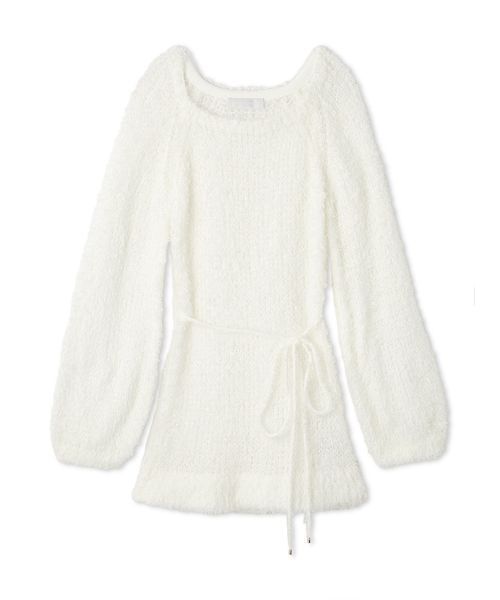 CELFORD（セルフォード）の「リボン付きフラッフィーニットプルオーバー（ニット/セーター・レディース・サックスブルー/オフホワイト/グレー・F）」の2枚目の写真