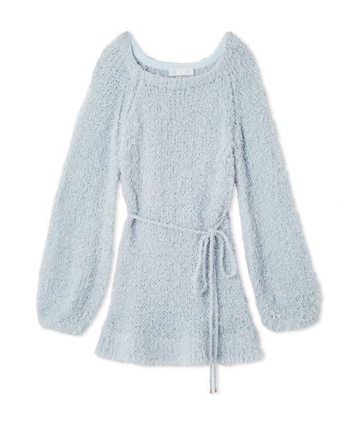 CELFORD（セルフォード）の「リボン付きフラッフィーニットプルオーバー（ニット/セーター・レディース・サックスブルー/オフホワイト/グレー・F）」の4枚目の写真