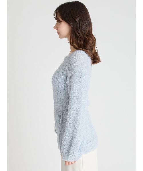 CELFORD（セルフォード）の「リボン付きフラッフィーニットプルオーバー（ニット/セーター・レディース・サックスブルー/オフホワイト/グレー・F）」の7枚目の写真