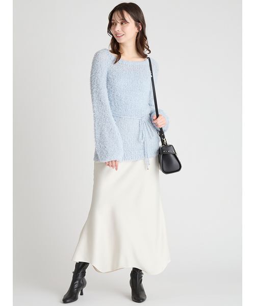 CELFORD（セルフォード）の「リボン付きフラッフィーニットプルオーバー（ニット/セーター・レディース・サックスブルー/オフホワイト/グレー・F）」の14枚目の写真